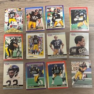 Lot of 12 Steelers Football Trading Cards